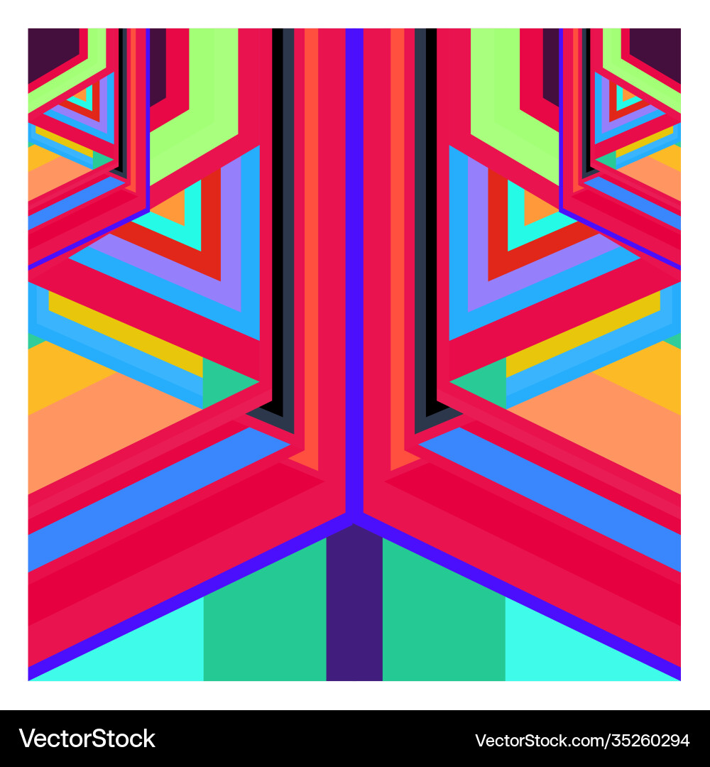 Colorful geometric and curve background pattern Vector Image