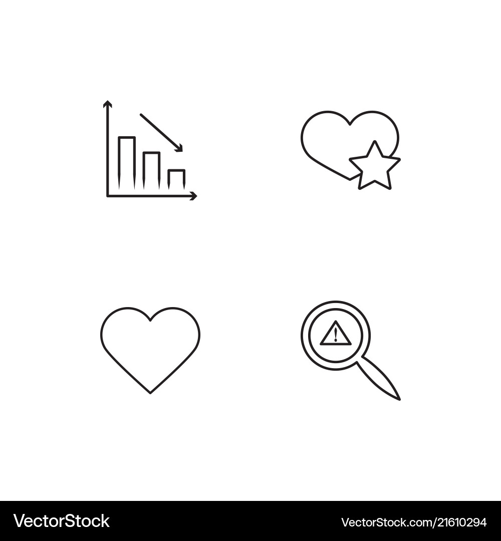 Commerce linear icons set simple outline vector image
