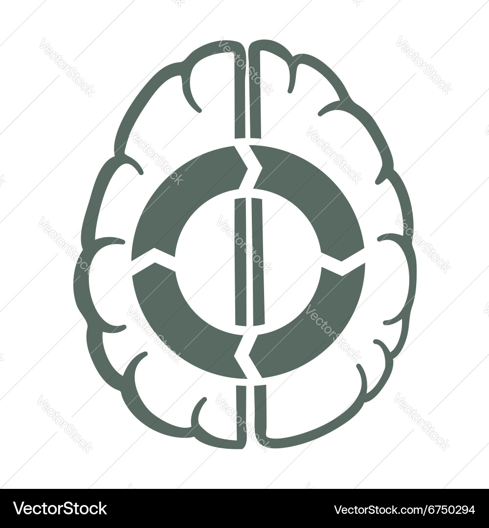 Continuous Brain Flow vector image