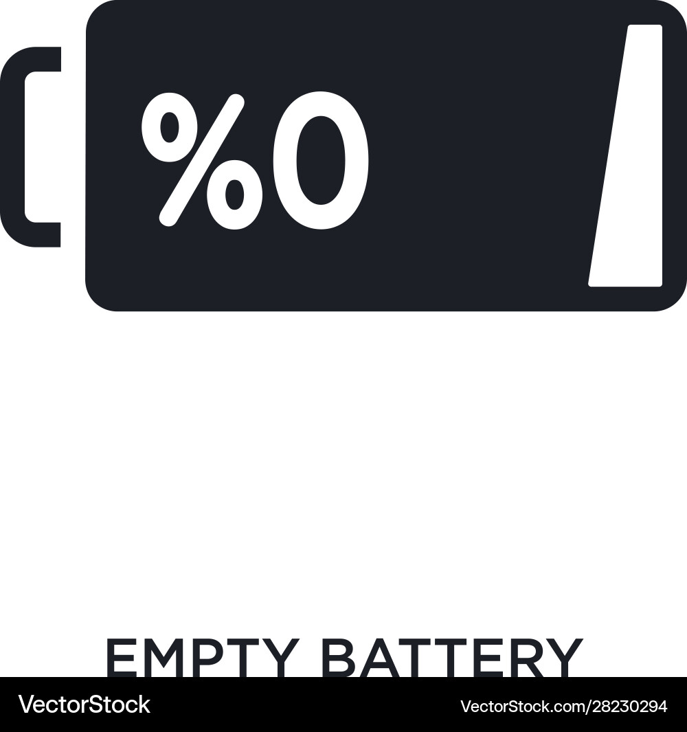 Empty battery isolated icon simple element from Empty battery isolated icon simple element from vector image