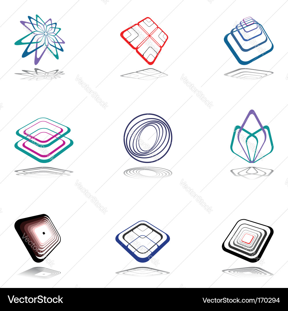 Geometric Shape Collection Vector Image