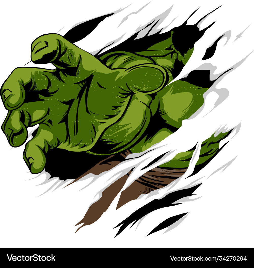 Hulk Torn T-Shirt Vector Image