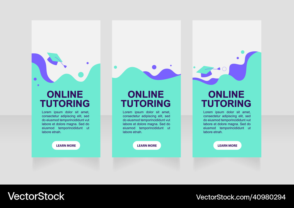 Language online tutor web banner design template Language online tutor web banner design template vector image