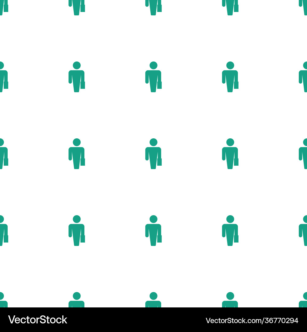 Man with case icon pattern seamless white vector image