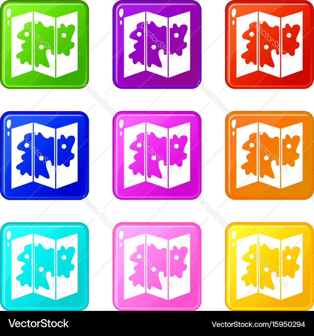 Map set 9 Royalty Free Vector Image - VectorStock