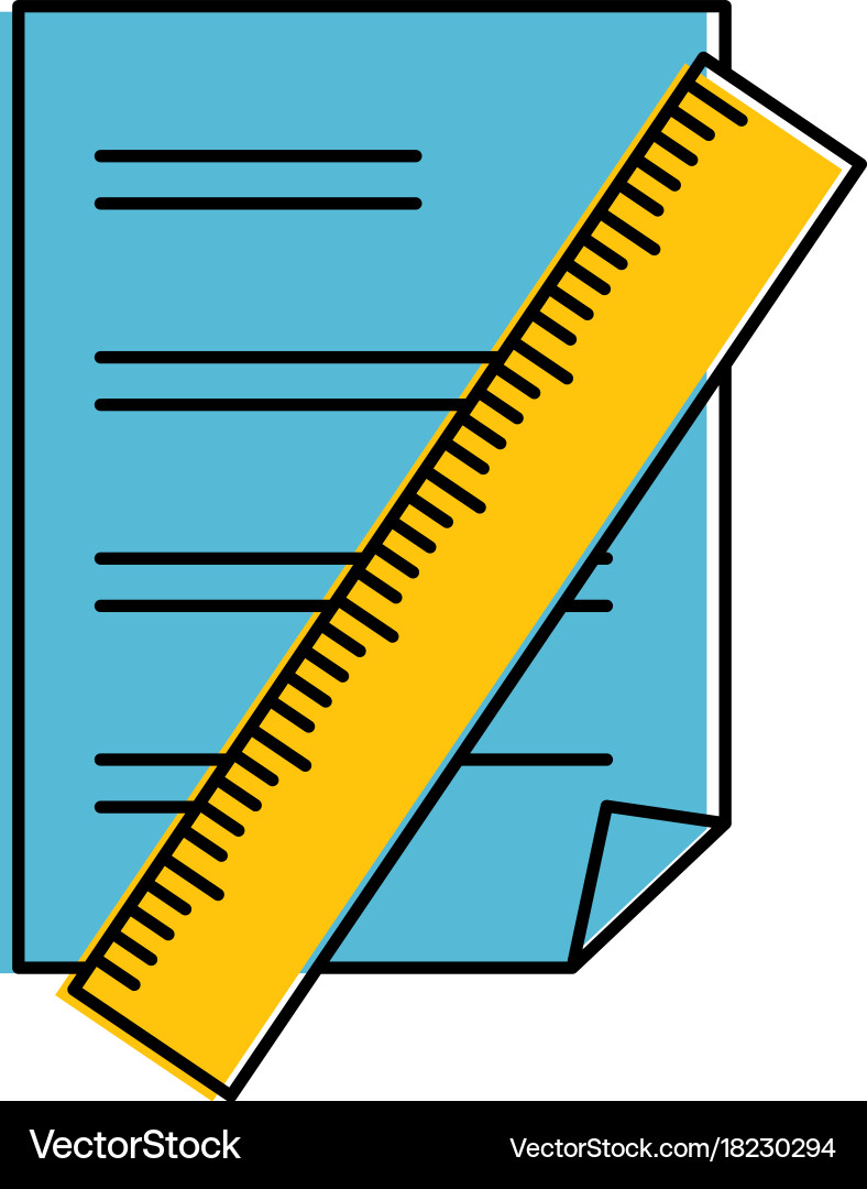 Paper document with rule vector image