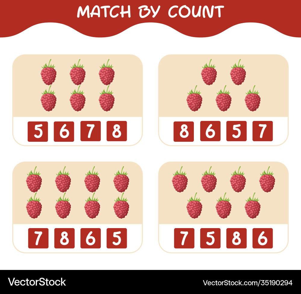Raspberry Counting Game Vector Image