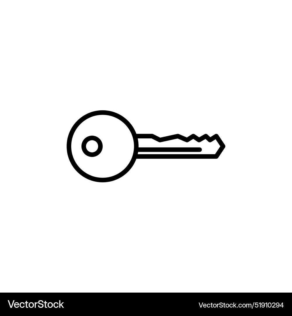 Security key icon ideal for access vector image