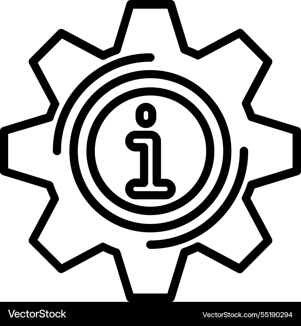 Setting line icon design Vector Image