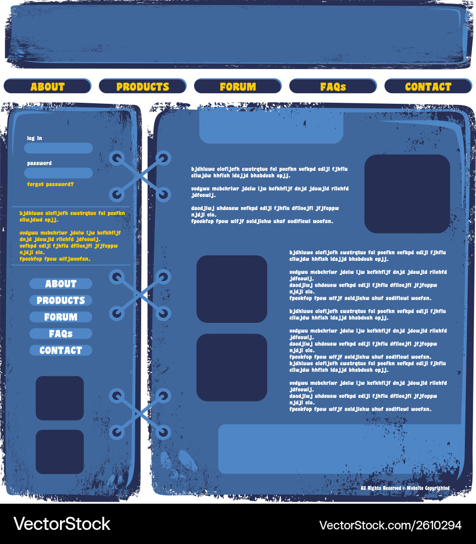 Web design document template vector image