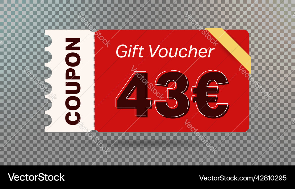 43 euro coupon promotion verkauf für website 43 euro coupon promotion verkauf für website vektorbild