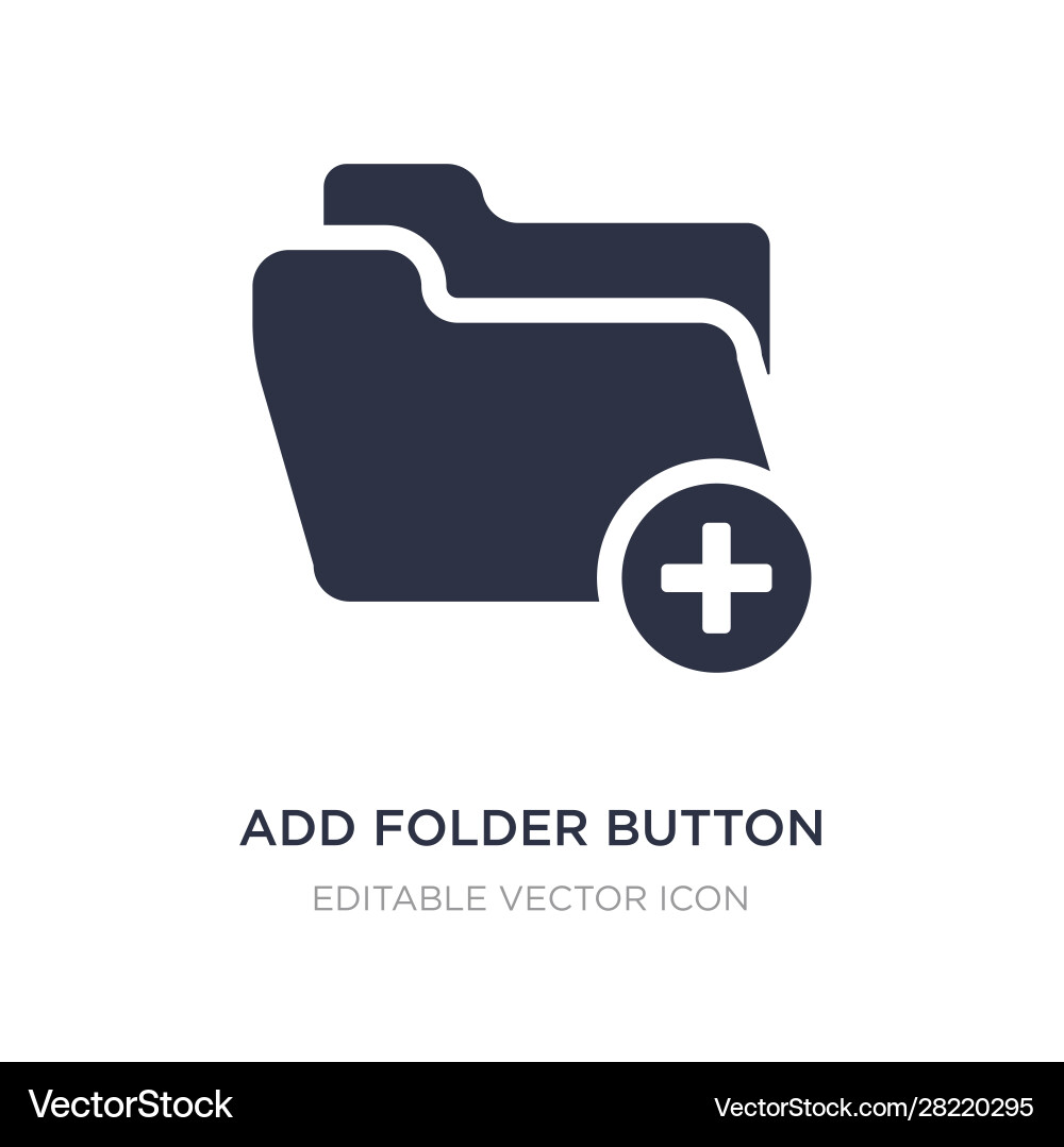 Add folder button icon on white background simple Vector Image