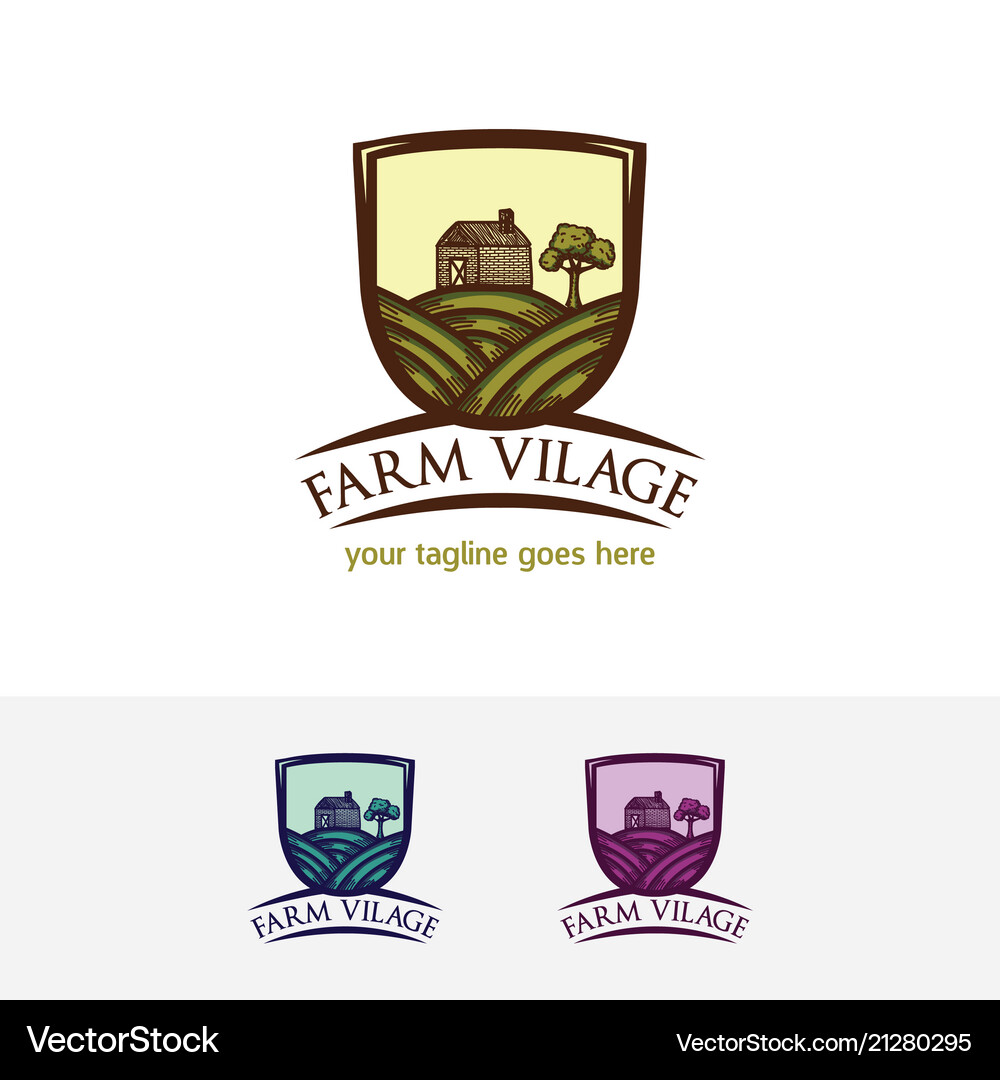 Bauerndorf Logo Design Bauerndorf Logo Design vektorbild