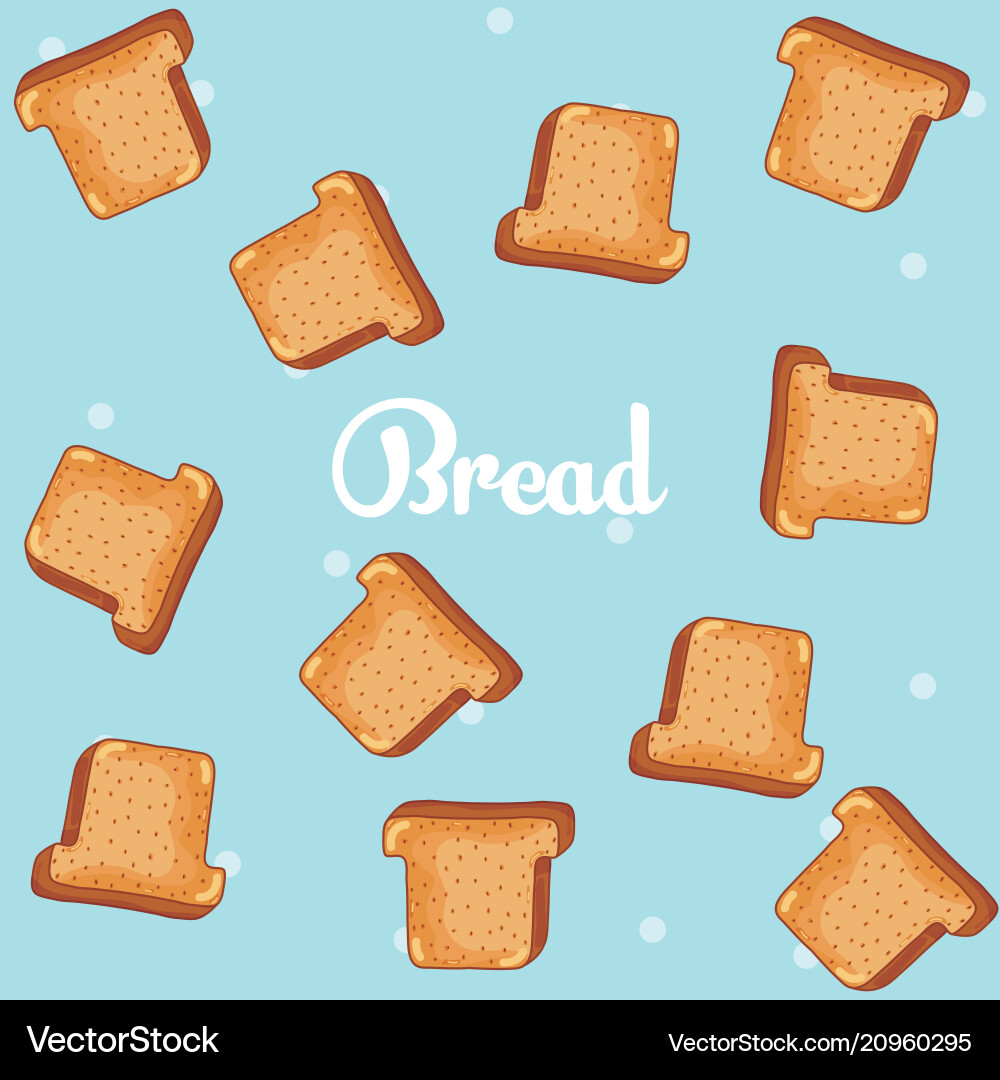 Breads pattern background Vector Image