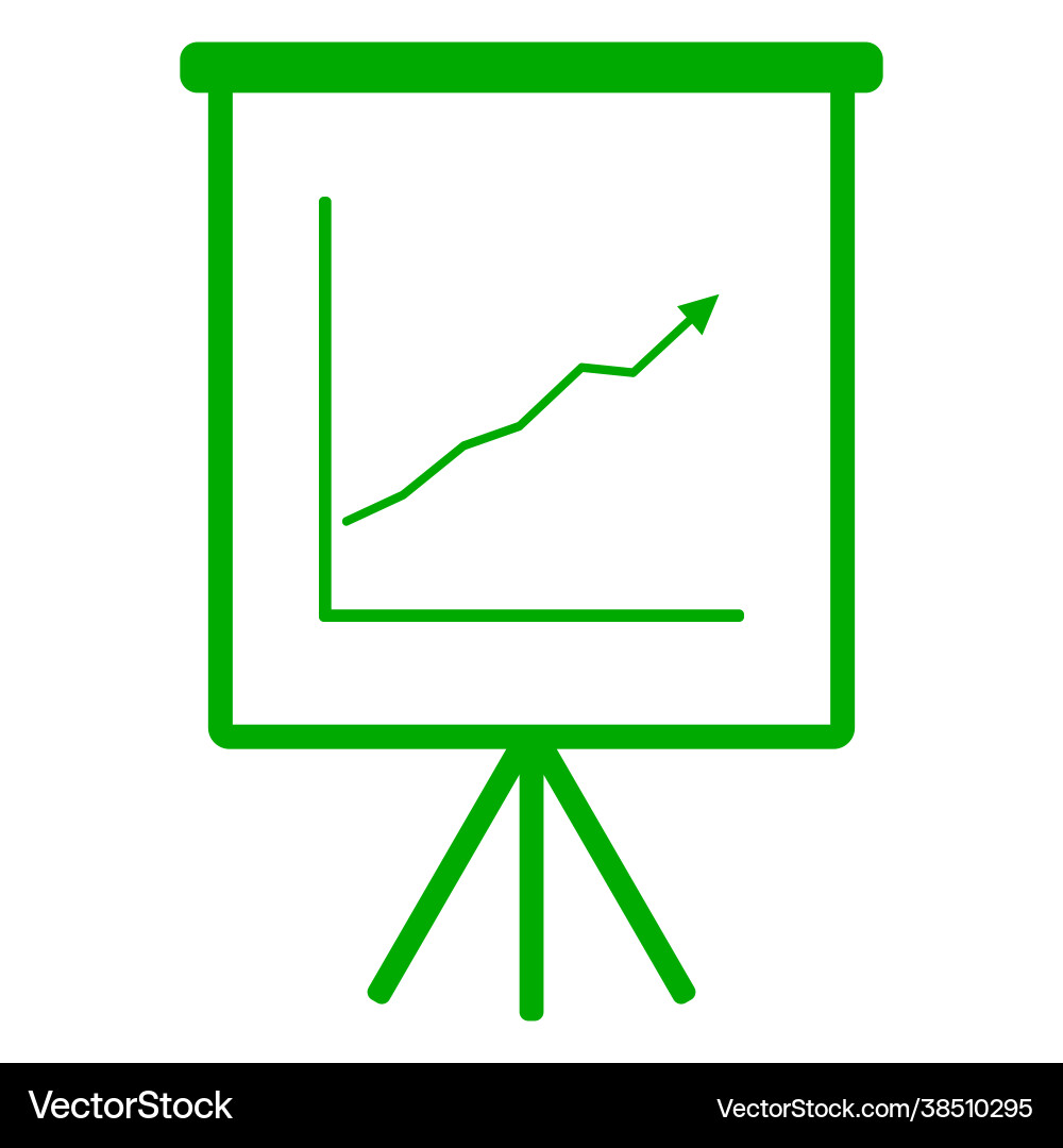 Chart and flipchart Vector Image