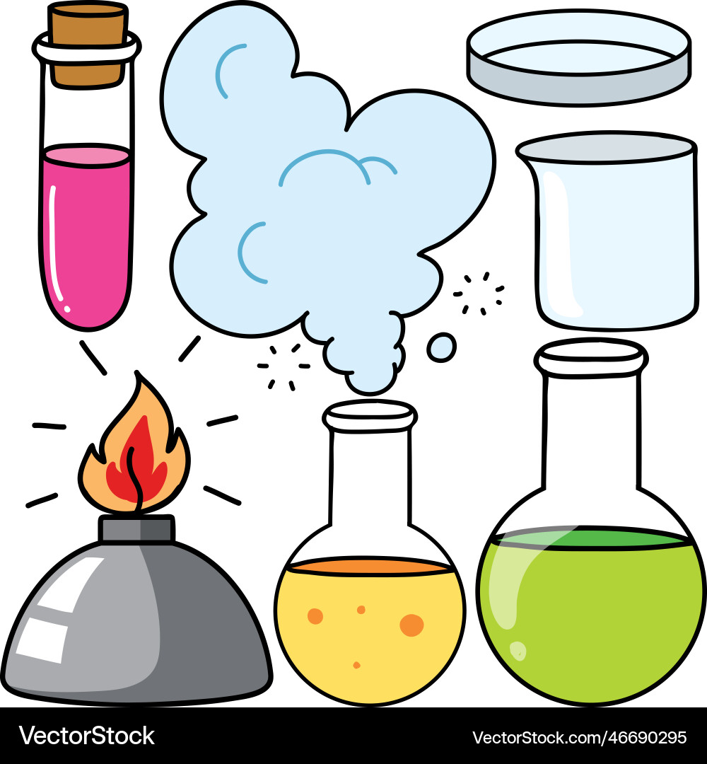 Colorful science objects and icons set Colorful science objects and icons set vector image