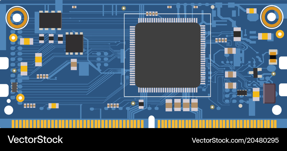 Compute module board for internet of things vector image
