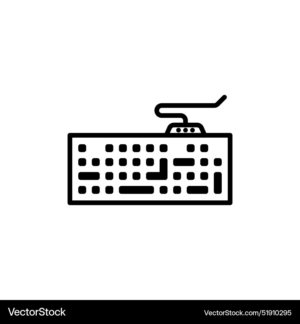 Computer keyboard icon for typing and office Computer keyboard icon for typing and office Vector Image