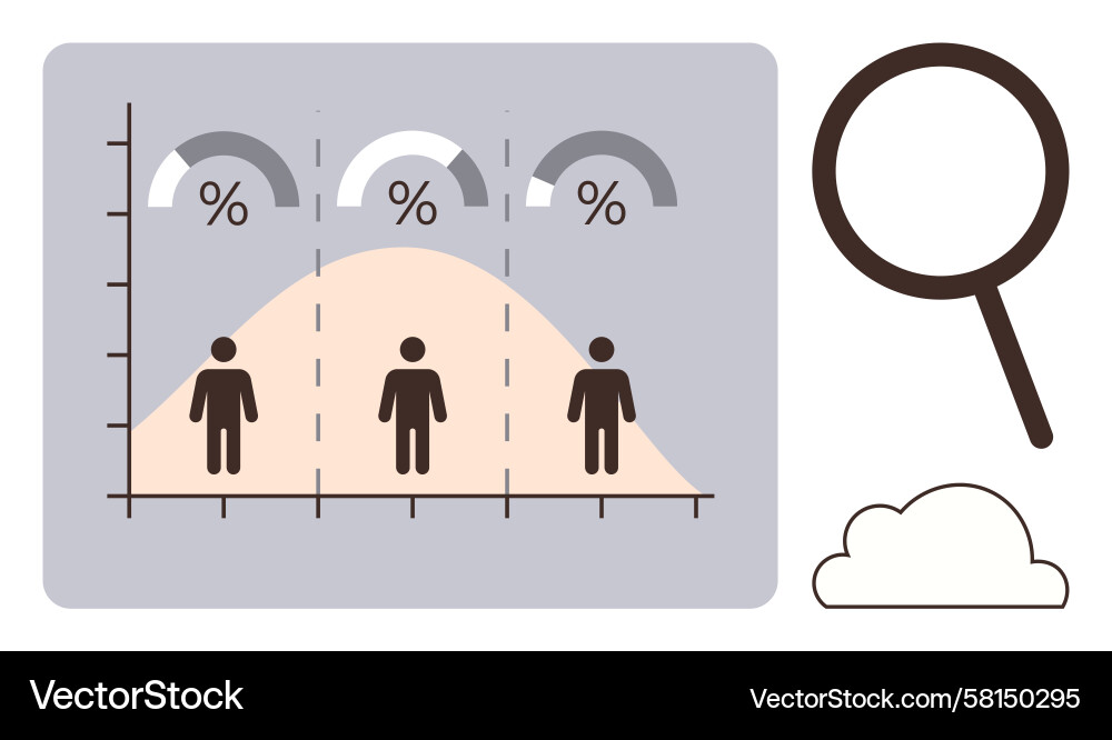 Data Analysis & Statistics Graph Vector Image