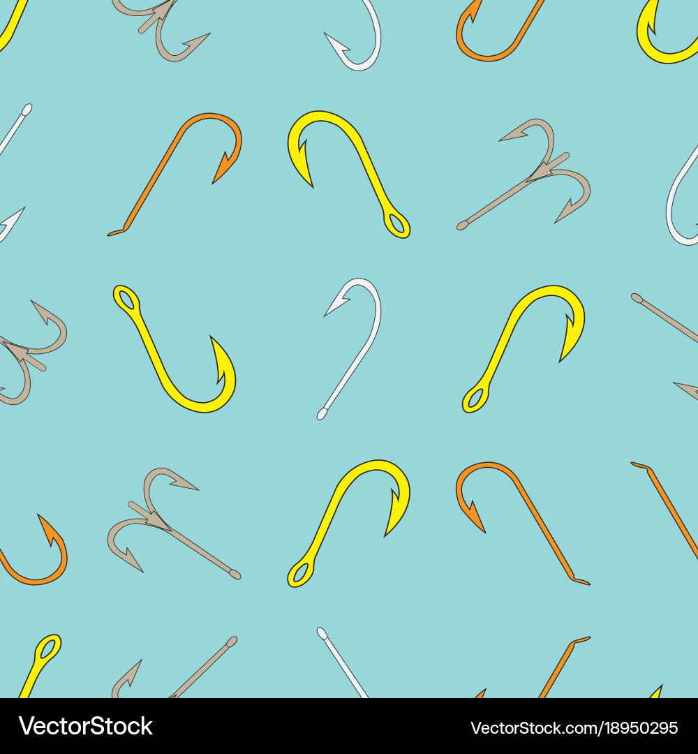 Fishing Hook Pattern vector image