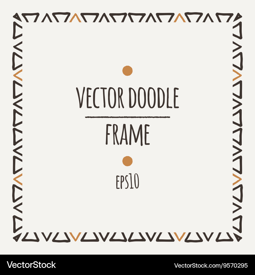 Frame of triangles and segments manually vector image