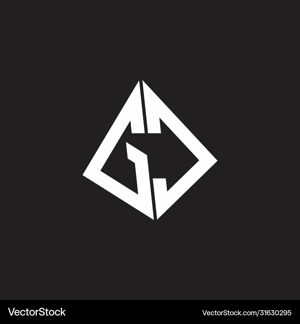 Gc logo monogram with standout triangle shape Gc logo monogram with standout triangle shape Vector Image
