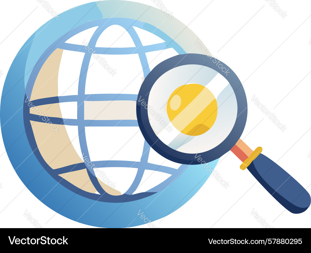 Global search and research icon design generative Vector Image