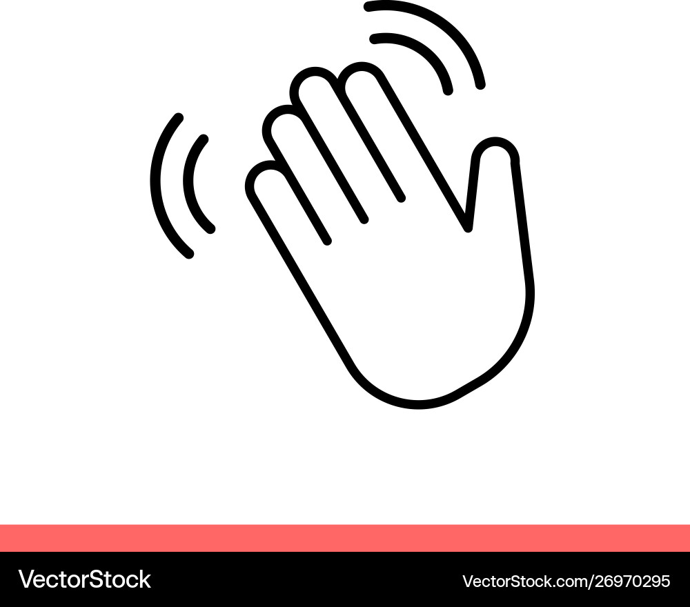 Hand wave icon for web or mobile app Hand wave icon for web or mobile app vector image