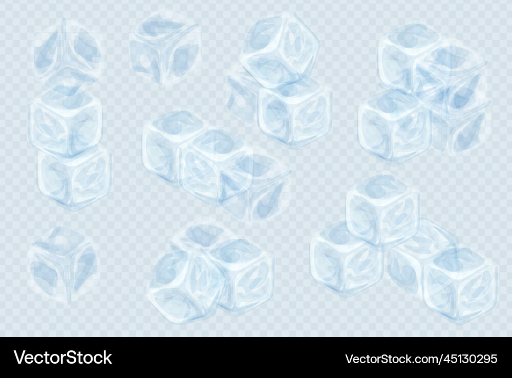 Ice block set Ice block set Vector Image