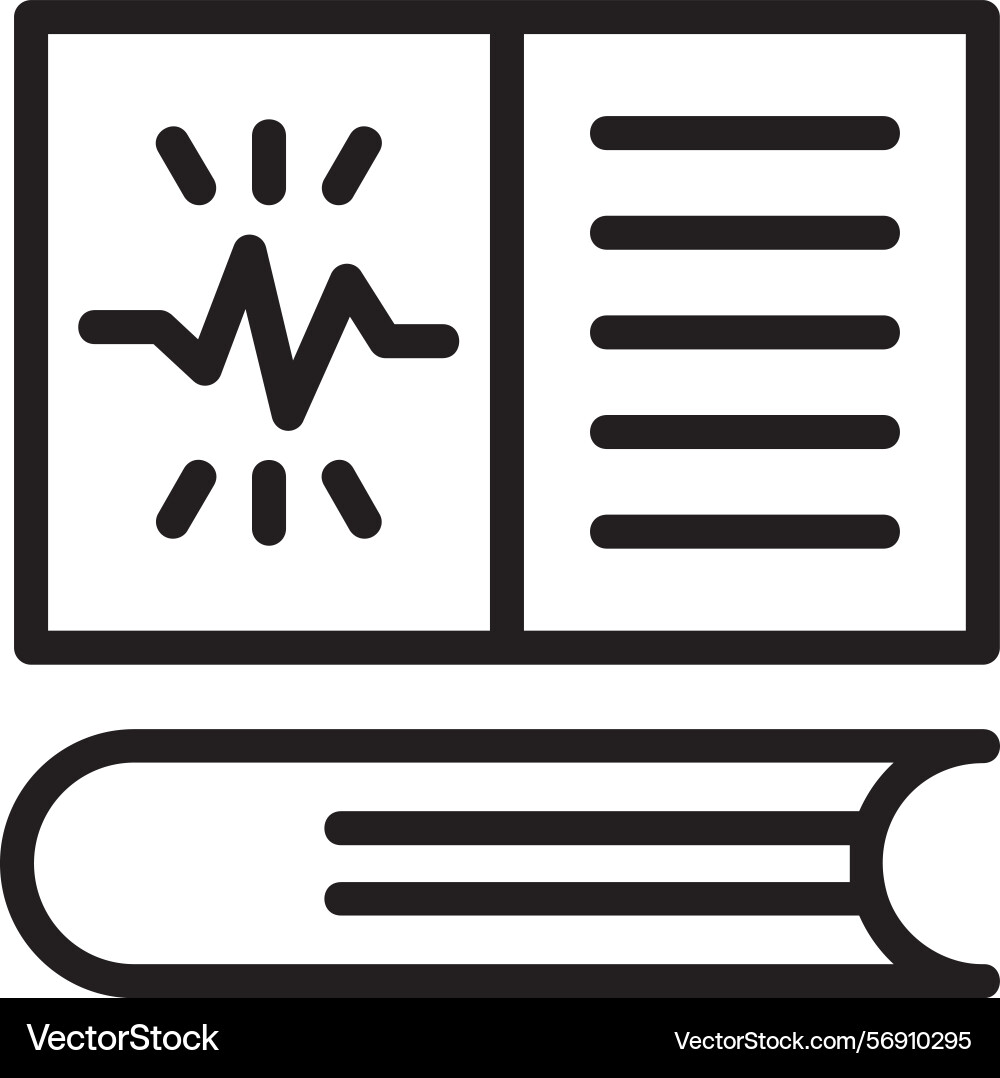 Learn spark linear style icon design vector image