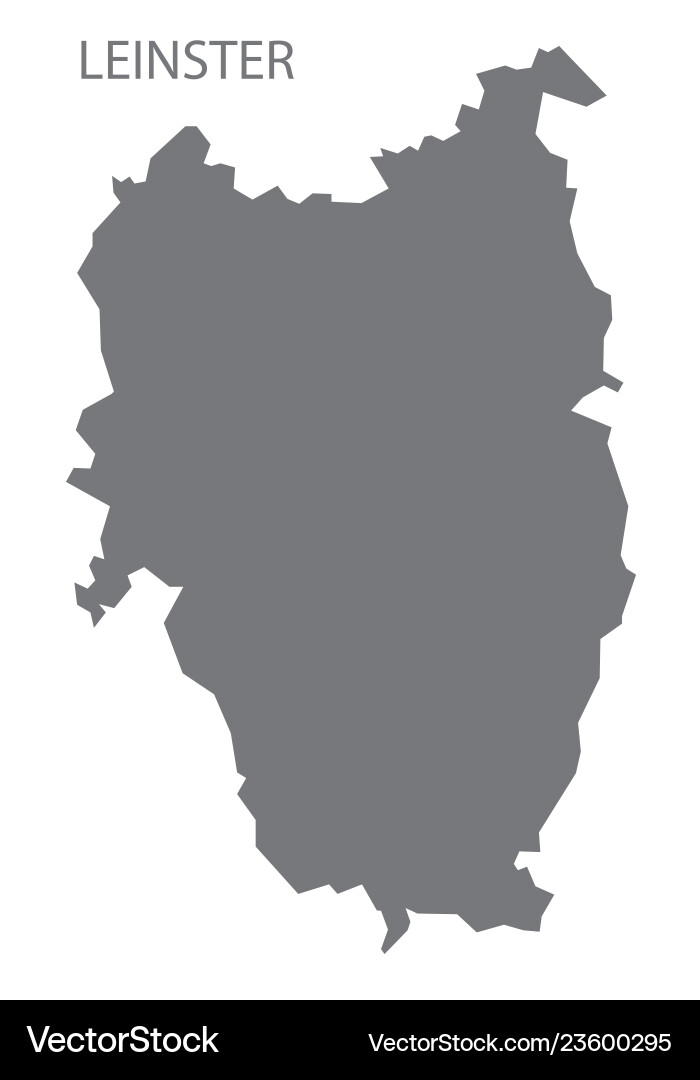 Leinster ireland map grey Leinster ireland map grey vector image