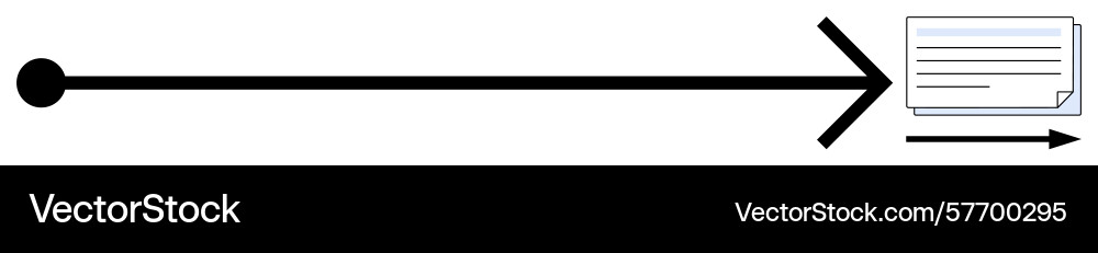Linear workflow progression represented by arrow Linear workflow progression represented by arrow vector image