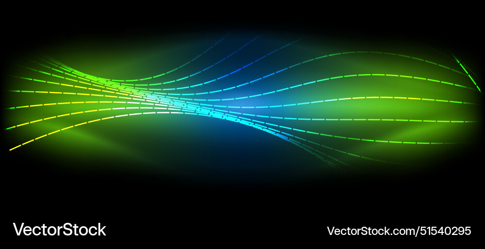 Neon wave lines with blend effect Neon wave lines with blend effect vector image