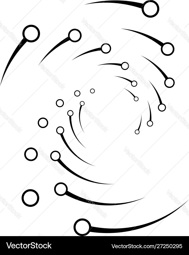 Plexus wire-frame radial circles with nodes Plexus wire-frame radial circles with nodes vector image
