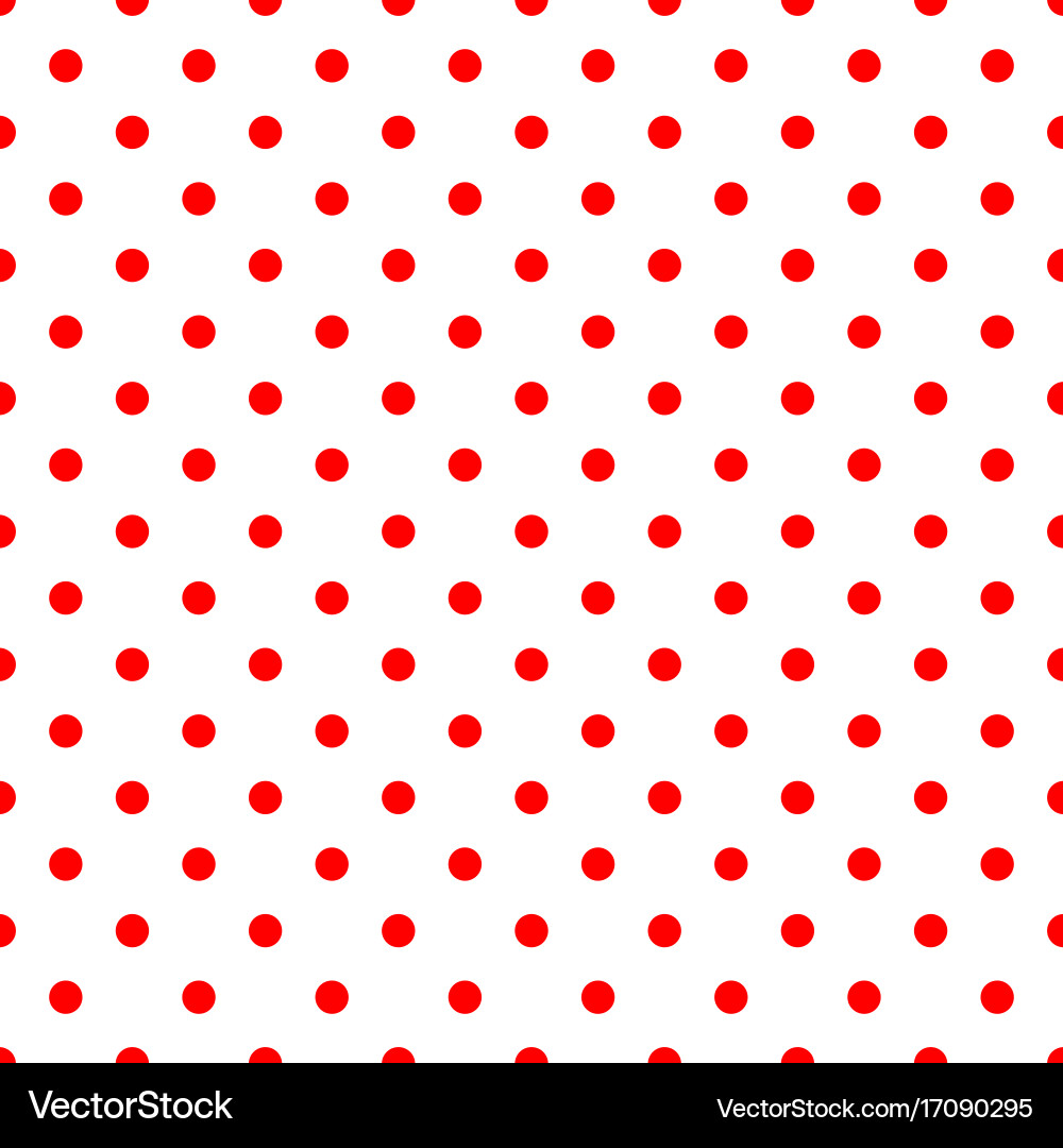 Red Polka Dot Tile Pattern Vector Image