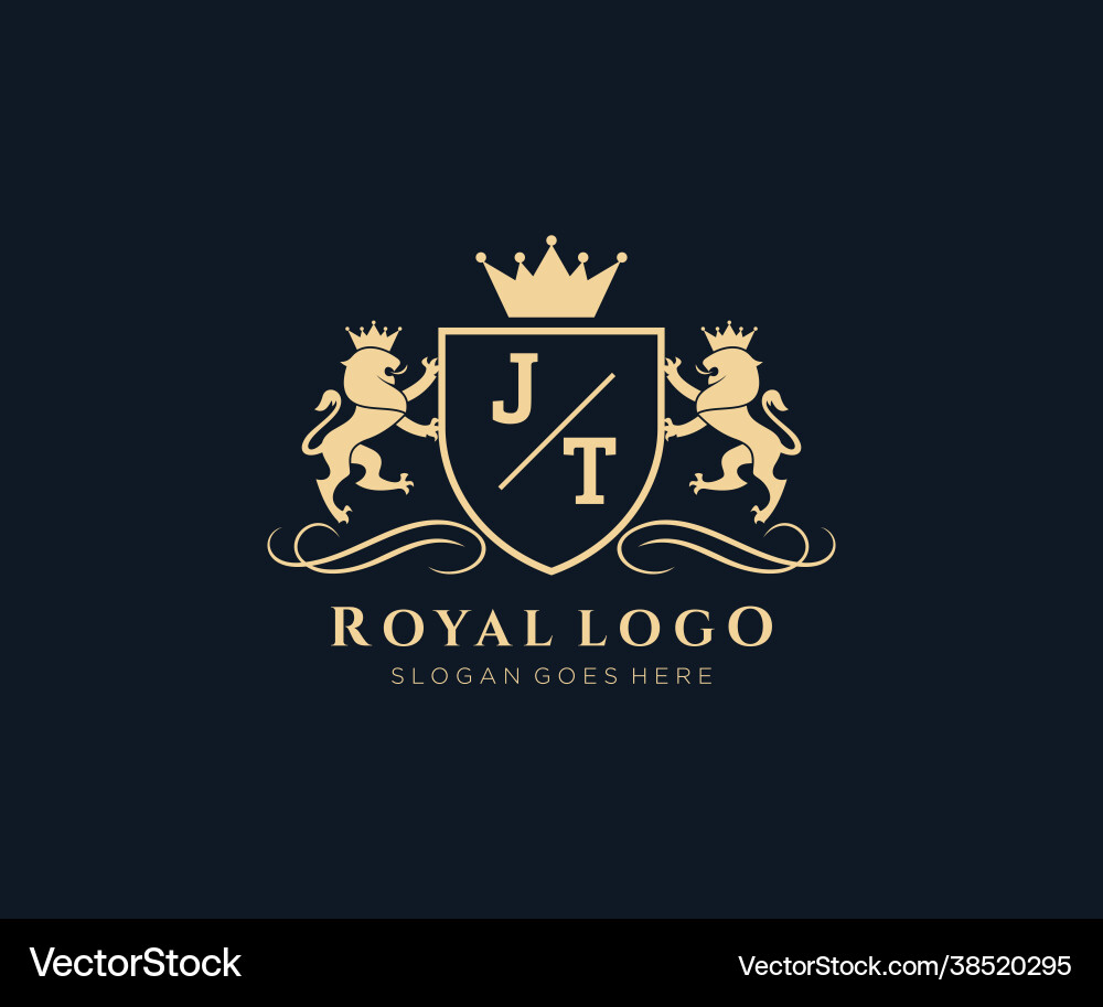 Royal Lion Crest Logo vector image