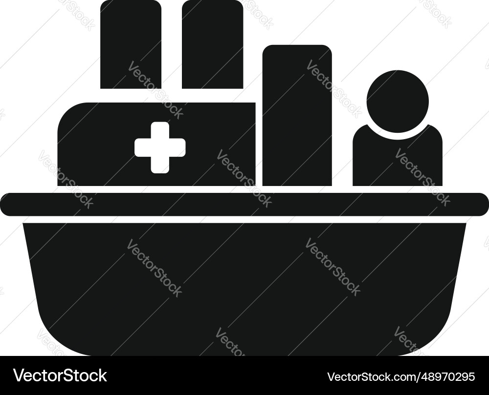 Schiff Evakuierung Icon einfache Plan Menschen Schiff Evakuierung Icon einfache Plan Menschen vektorbild
