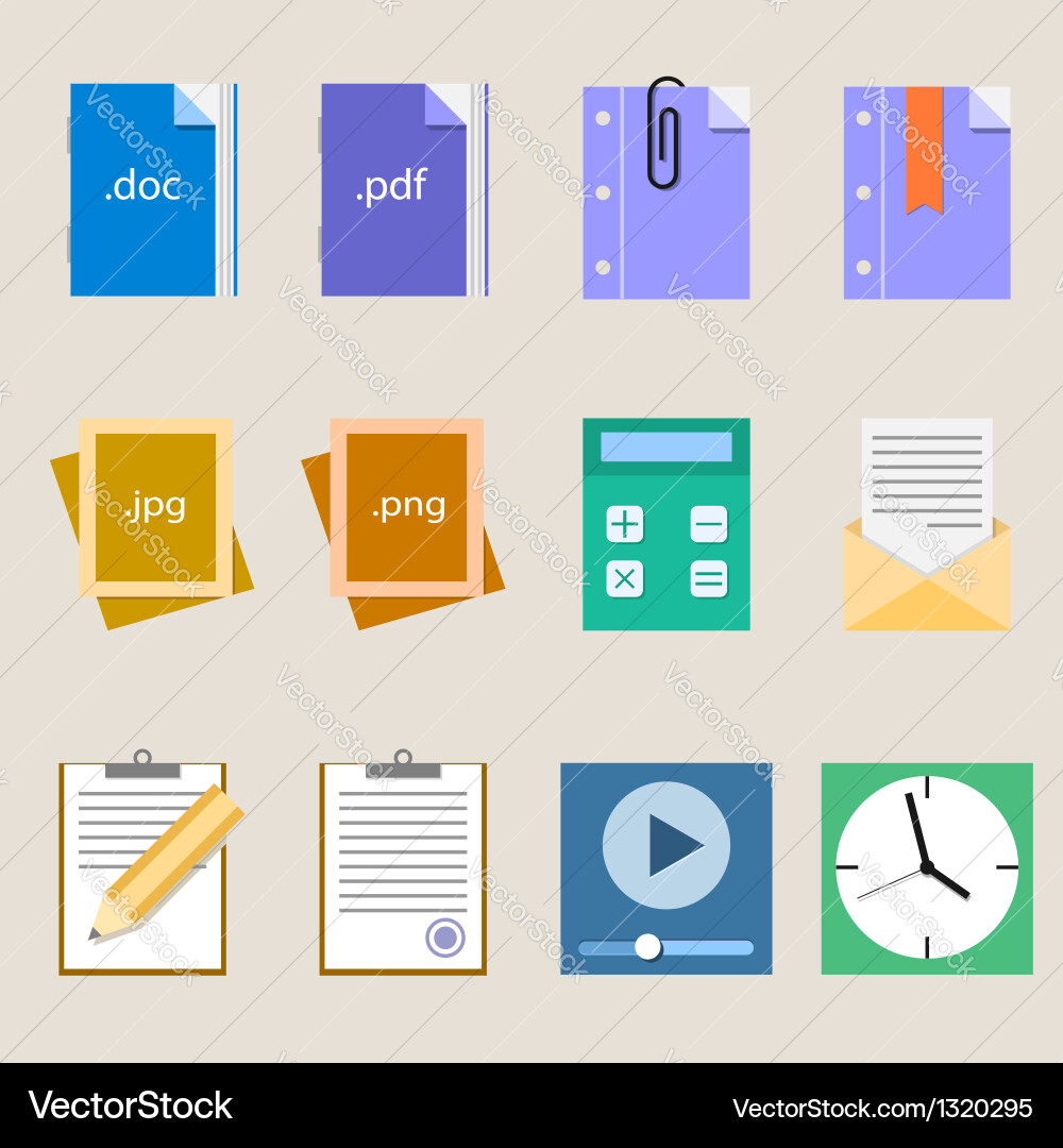 Set a simple flat icons for your design vector image