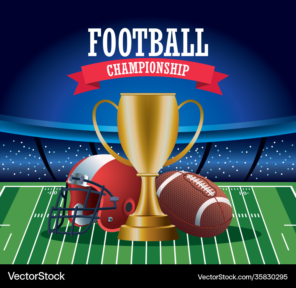 Super bowl american football sport lettering Super bowl american football sport lettering vector image