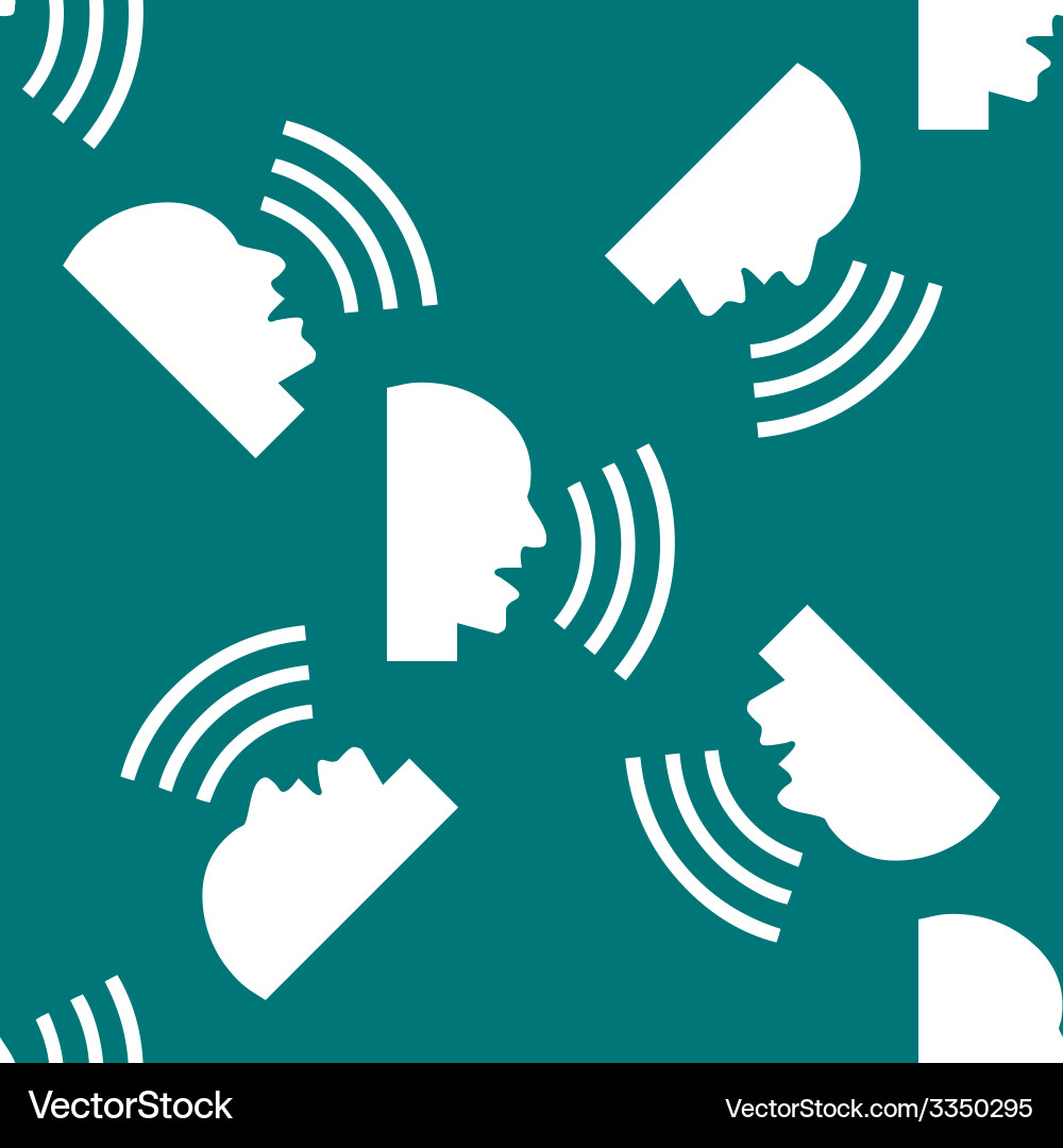 Talking web icon flat design seamless pattern vector image