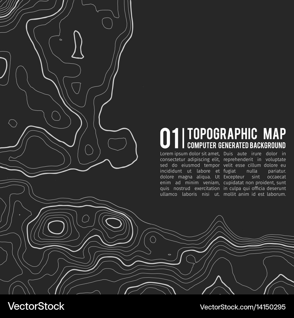 Topographic map background with space for copy vector image