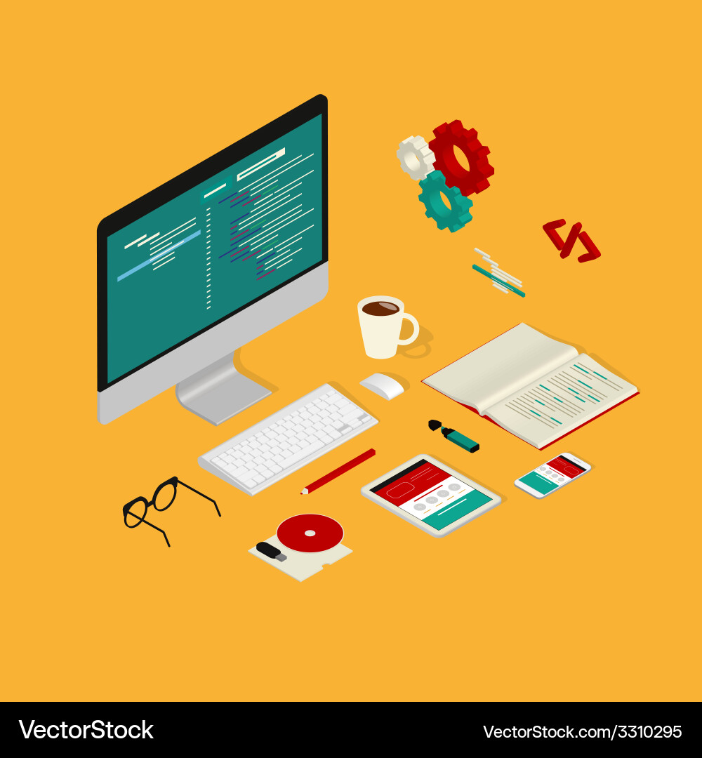 Website Development Workflow vector image