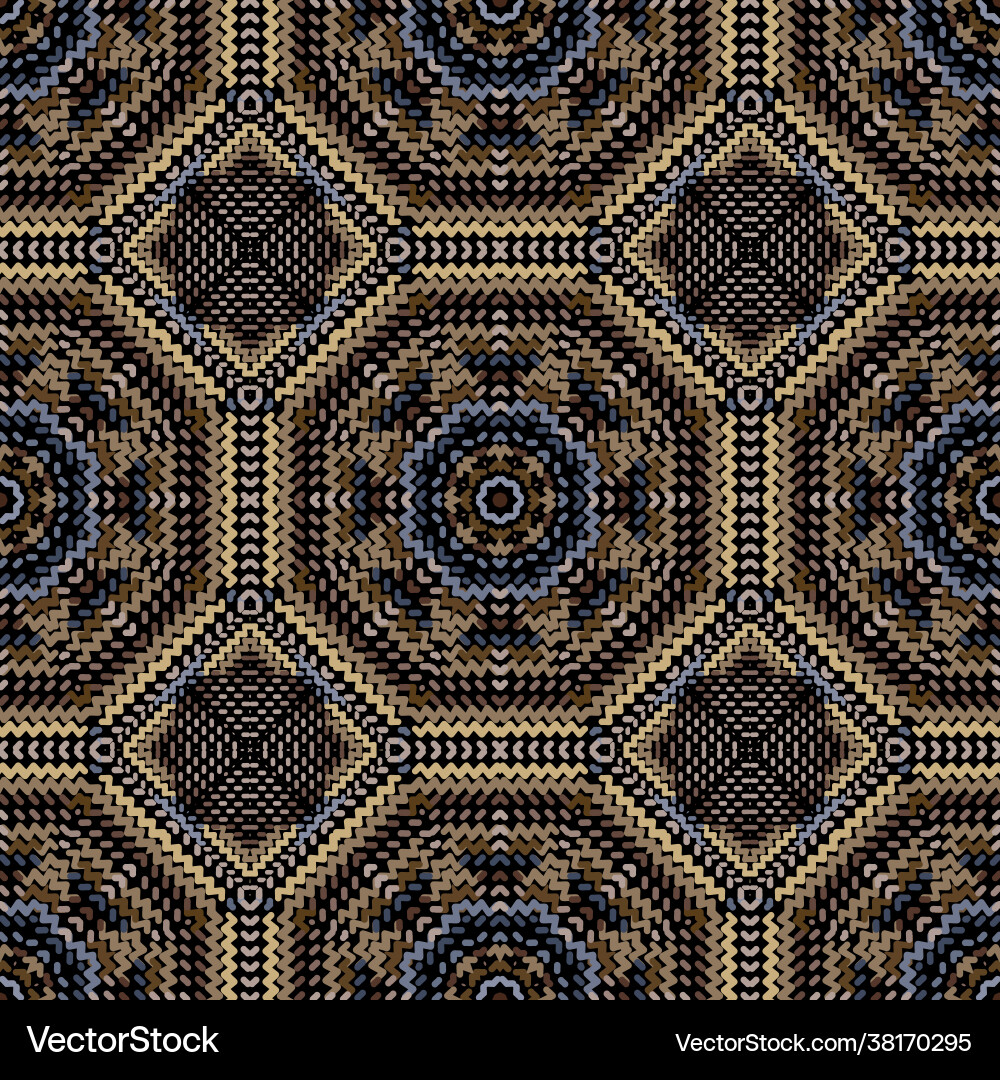Zigzag and dotted lines colorful seamless pattern Zigzag and dotted lines colorful seamless pattern vector image