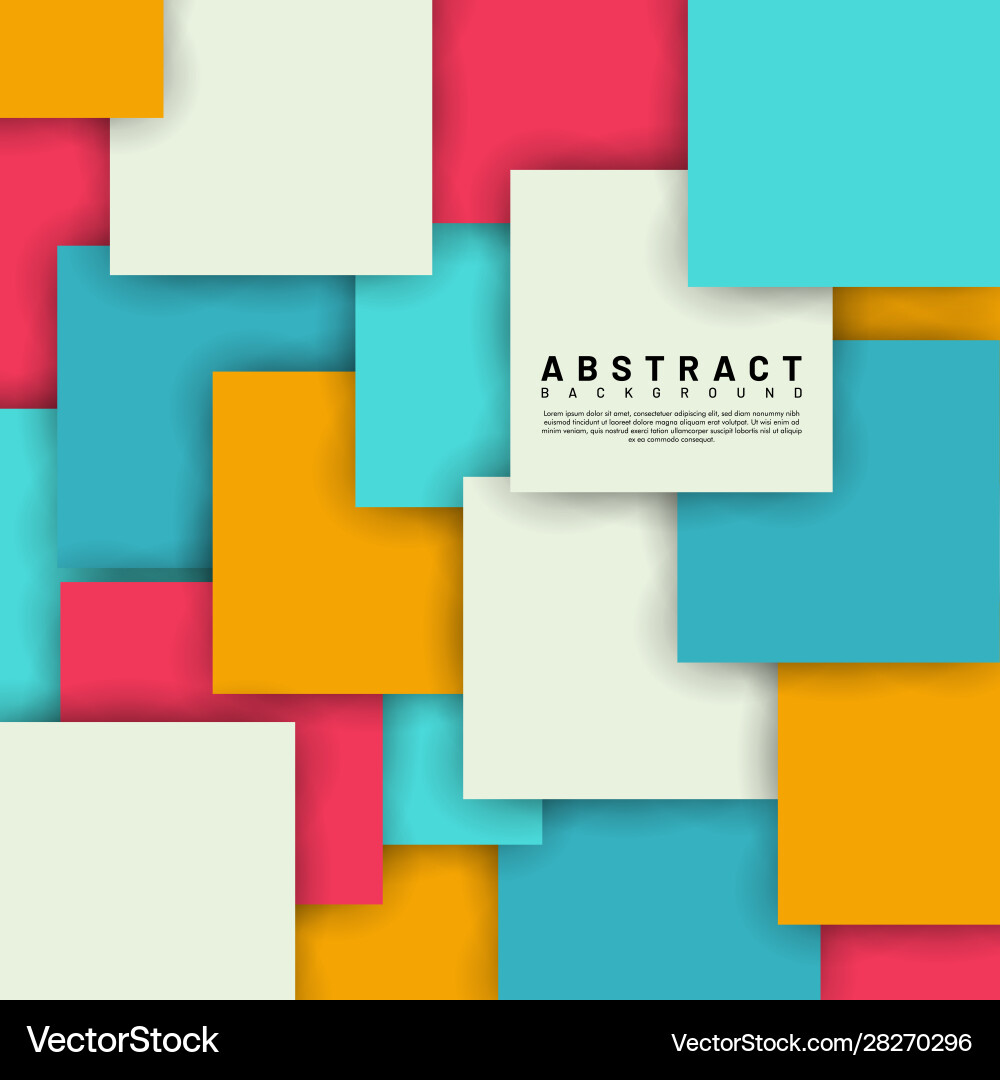 Abstract background overlapping full-color square Abstract background overlapping full-color square vector image