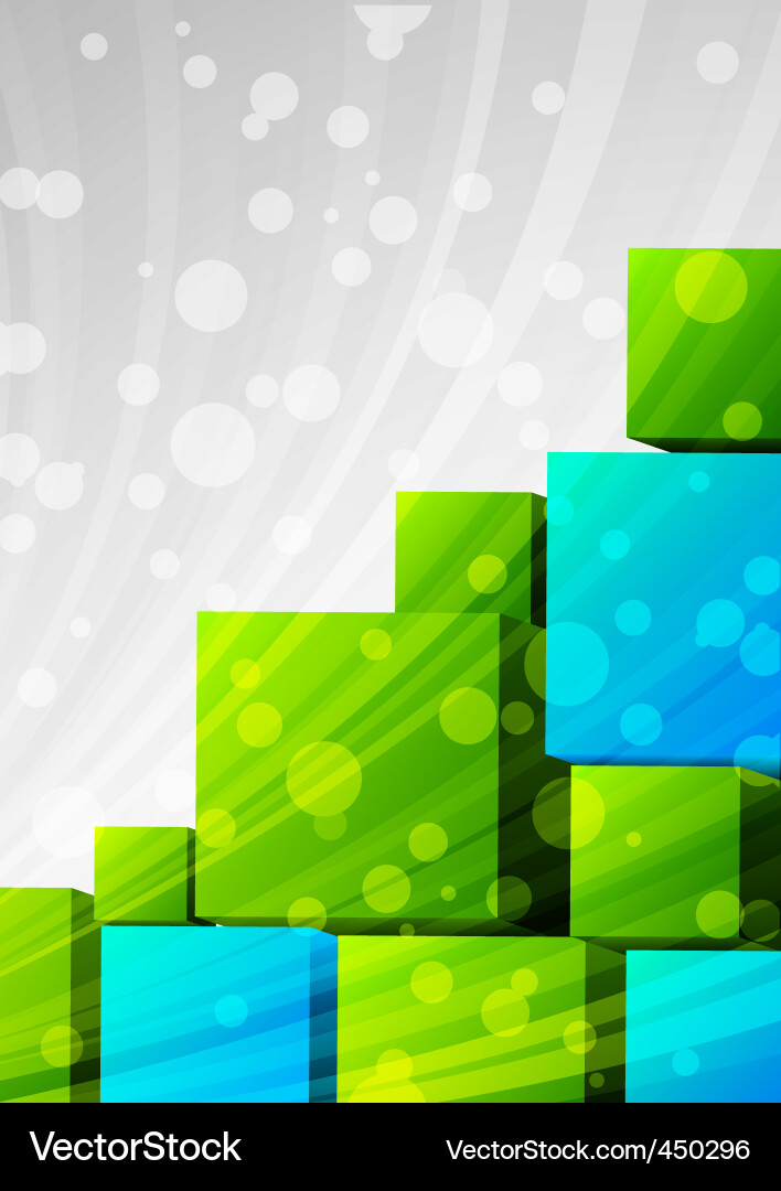 Abstract background with cubes Vector Image