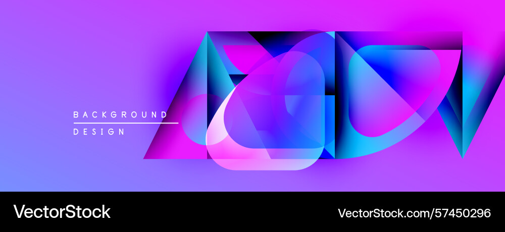 Abstract geometric shapes overlap creating vector image