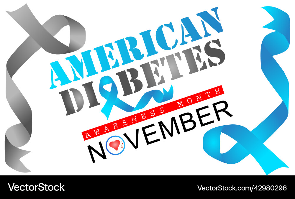 American diabetes awareness month American diabetes awareness month Vector Image