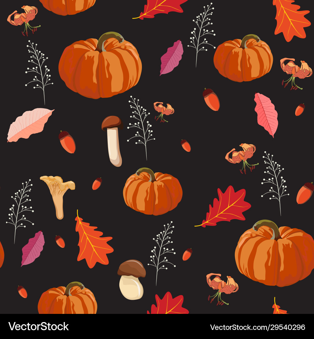 Autumn Thanksgiving Background Vector Image