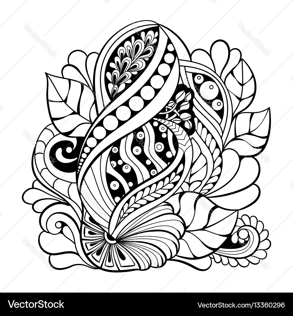 Black and white pattern in a entangle style Black and white pattern in a entangle style vector image
