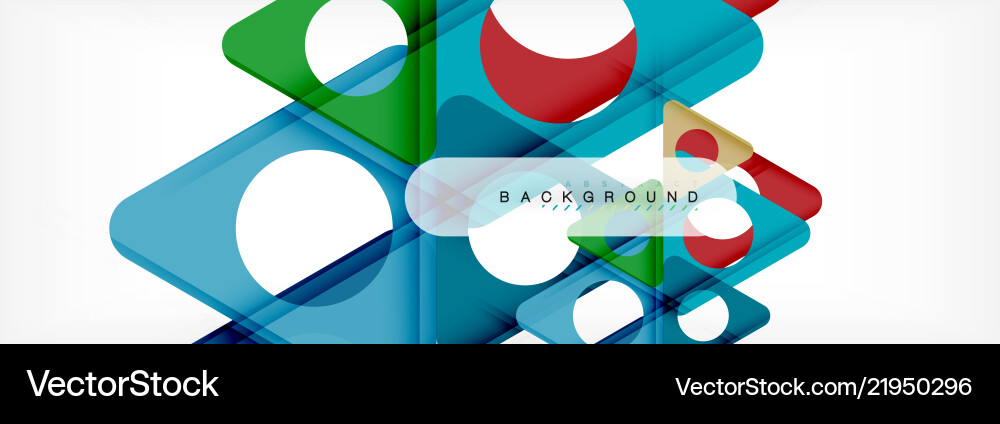 Circle and triangle abstract background Vector Image